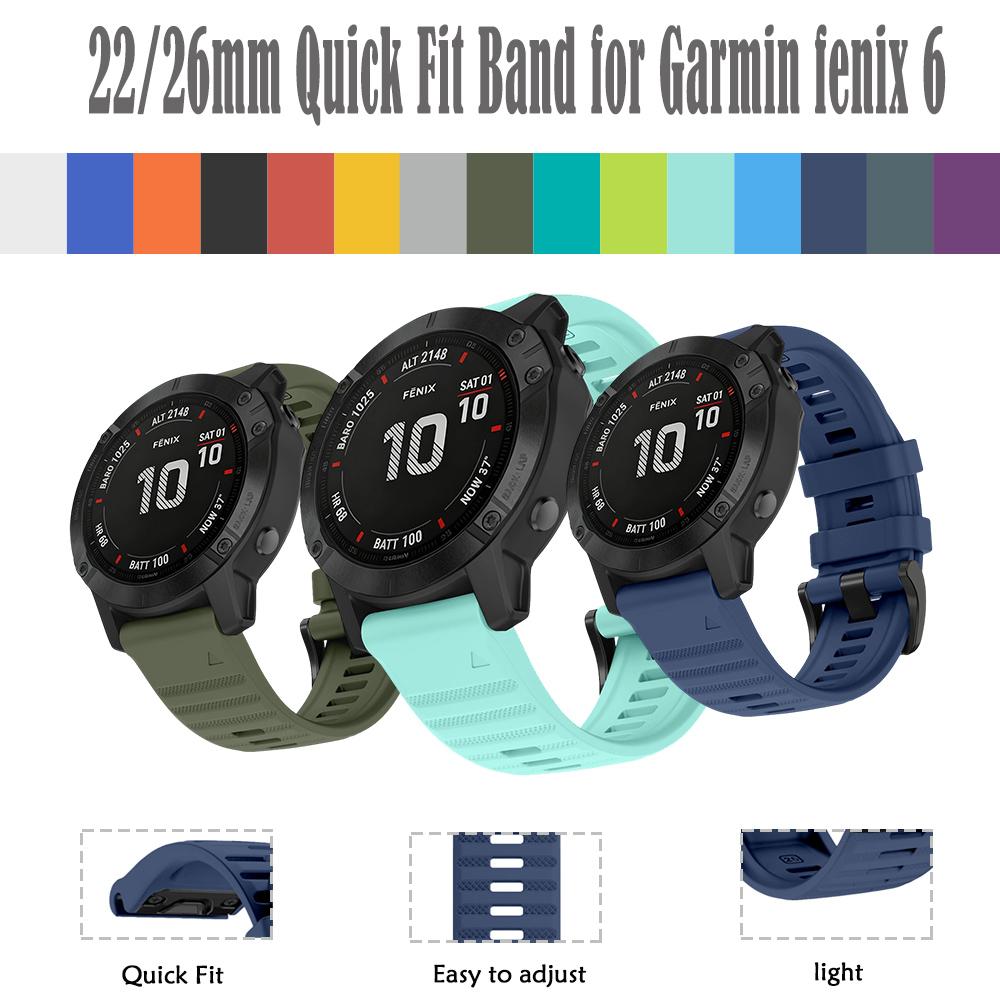 Быстросъемный ремешок 22/26 мм для Garmin Fenix 6/Fenix 8 Pro 47/51 мм, водонепроницаемый и влагостойкий спортивный ремешок для часов 22/26 мм Quick Fit