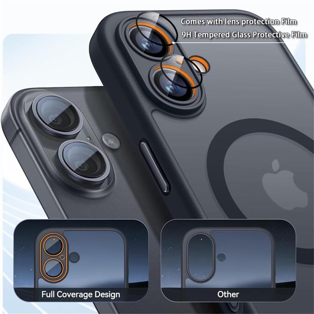 Магнитный бронированный чехол Magsafe для iPhone 12 13 mini для iPhone 16 15 14 13 Pro Max Plus Беспроводная зарядка Крышка Матовый Полупрозрачный ПК