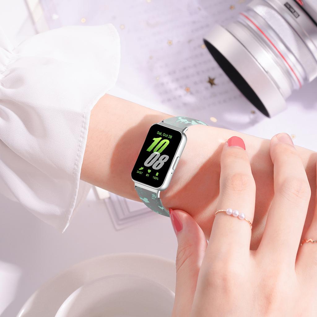 Engraved Silicone Strap for Samsung Galaxy Fit 3 Soft TPU Wristband for Samsung Galaxy Fit 3 Smart Watch Bracelet Belt