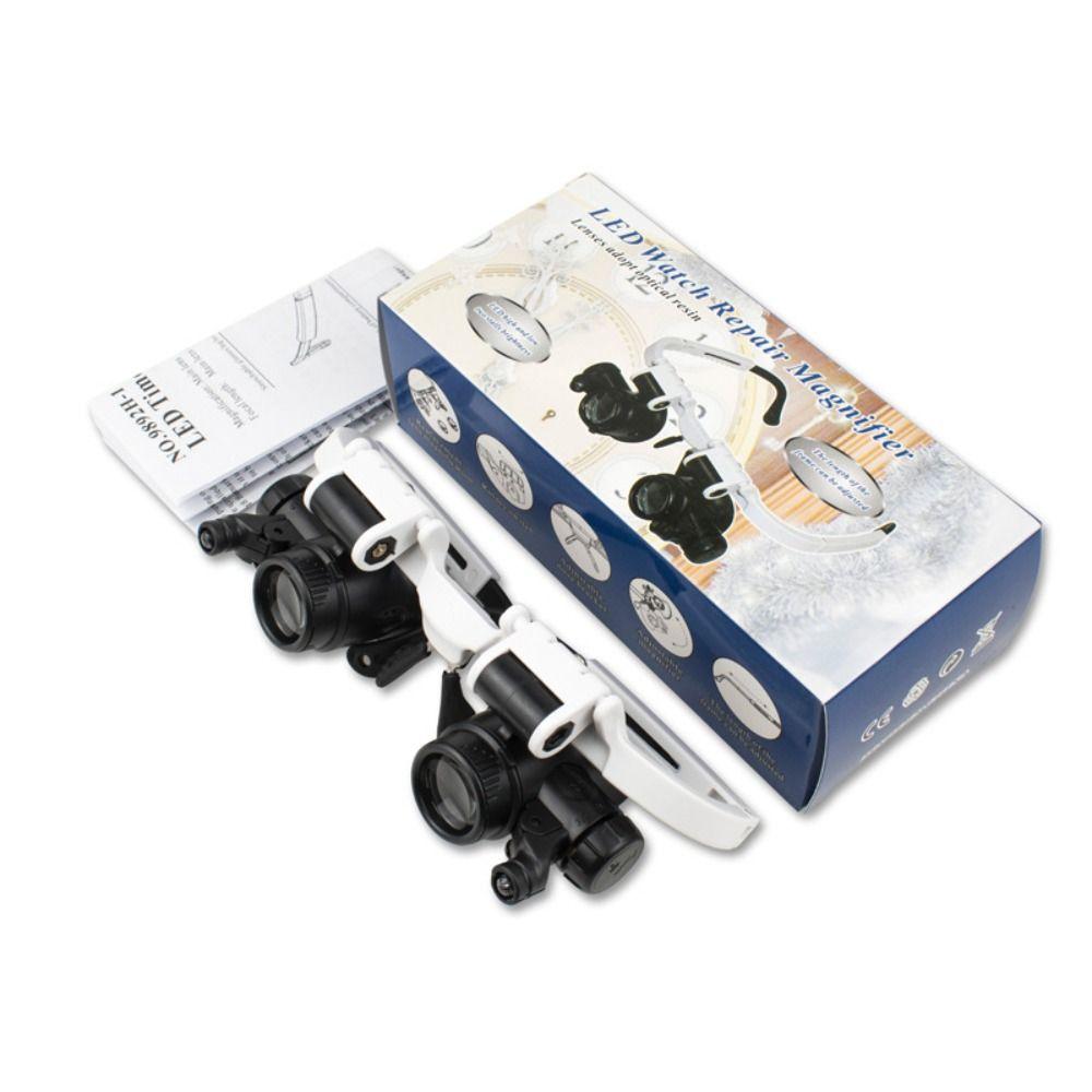 Handsfree Headband Magnifier Goggles- Binocular Glasses Magnifying Glass Coin Inspection