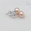 Zhuji5A High-grade, bright freshwater pearl earrings, all-over design s9Pure silver, minimalist, classic earrings for everyday wear, silver color