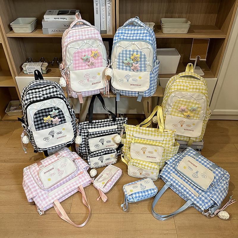 Schoolbag Korean version cute high-value backpack for women's new casual trendy backpack large-capacity Japanese junior and high school schoolbag