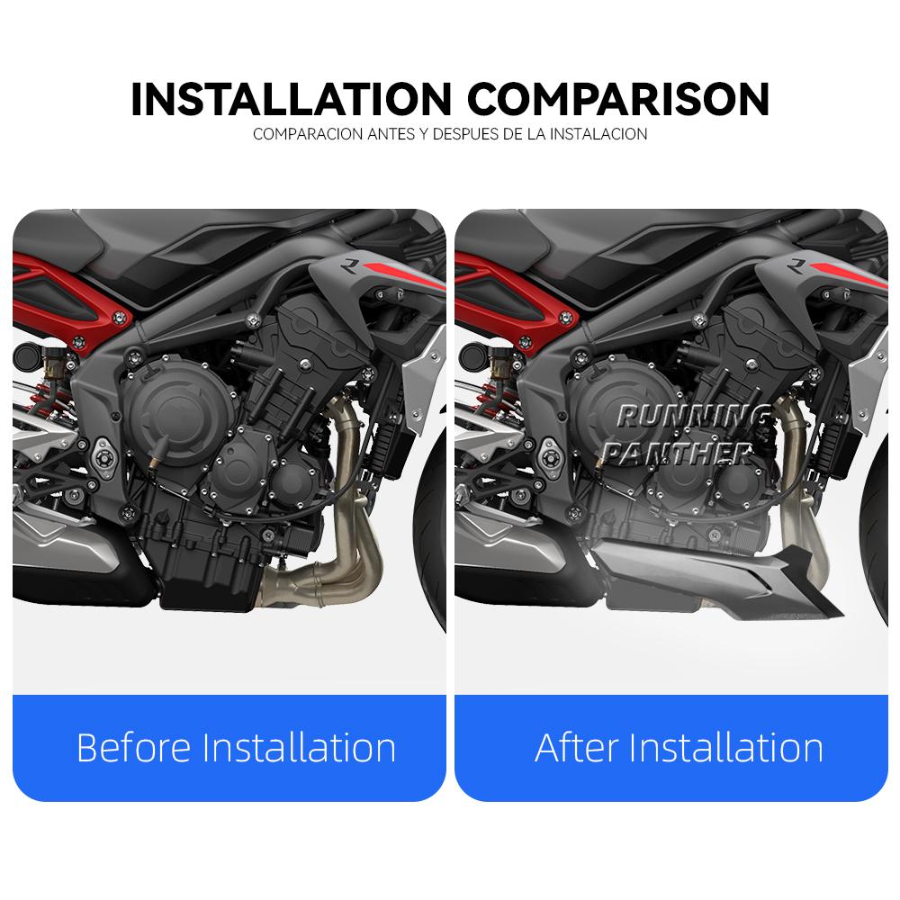 Motorcycle accessories chassis protective cover and engine guard For Street Triple 765 RS 765RS 2017-2022