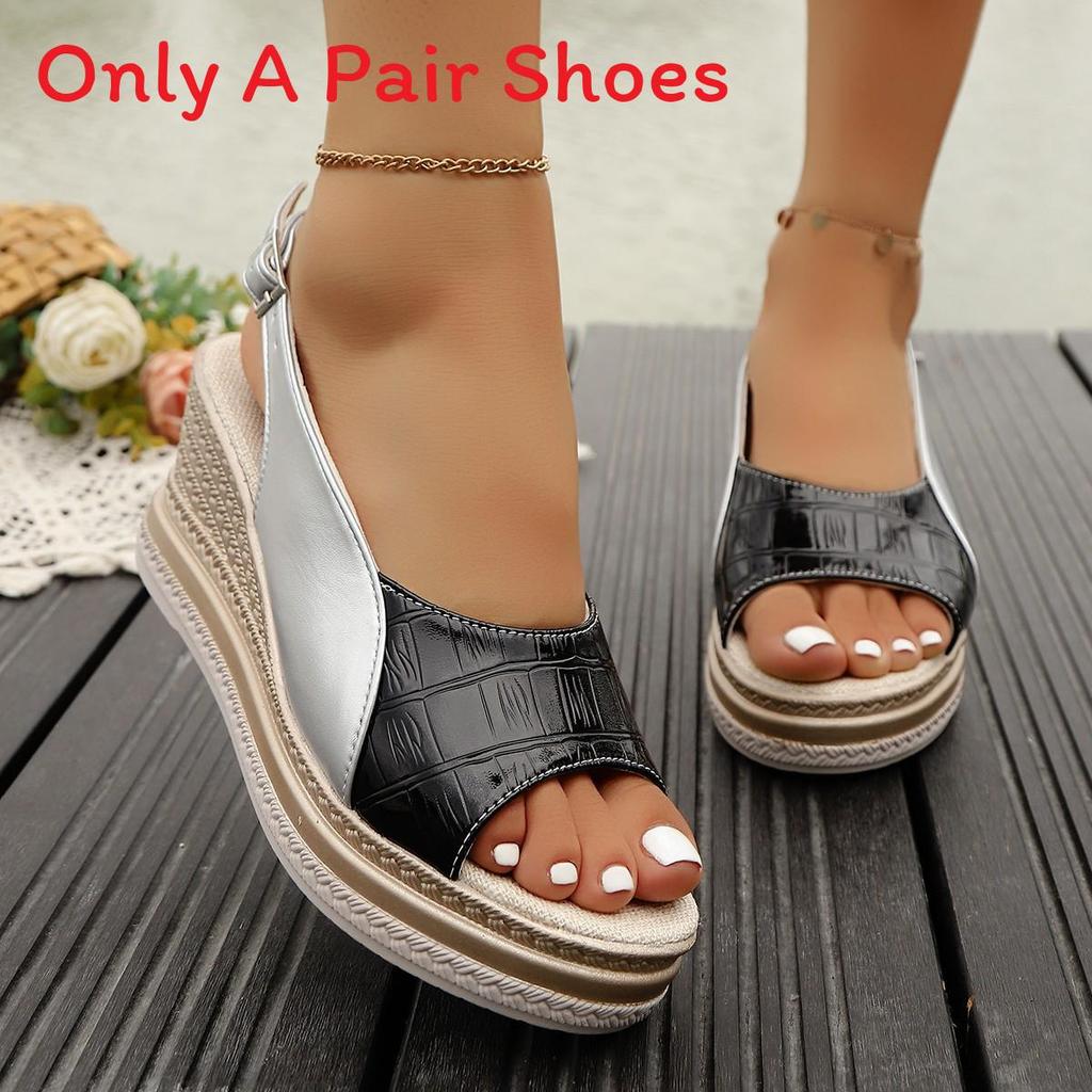 Classic Open Toe Sandals With Rubber Sole And Adjustable Buckle For Summer Fashion