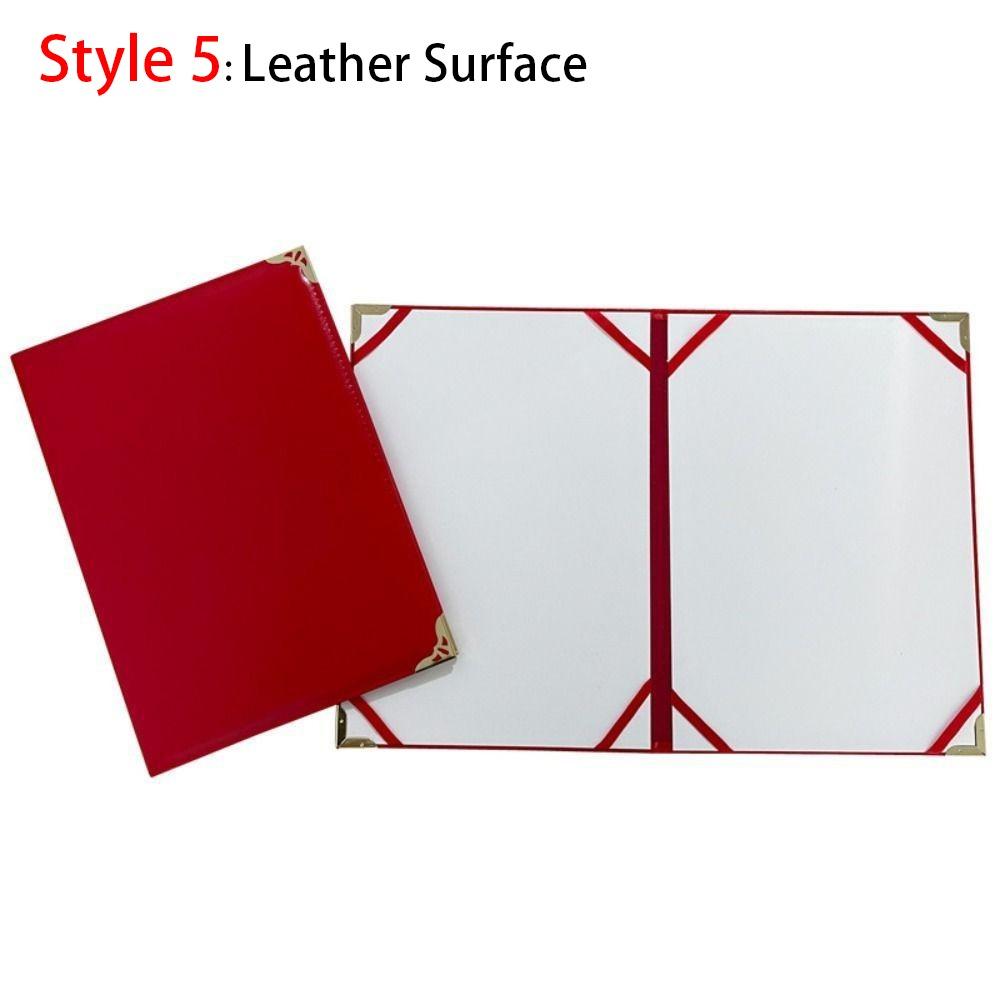 1Pcs Plush Surface Certificate Cover Thicken File Page Folder  Signing Contract