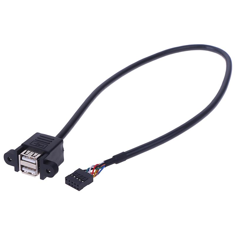 1 шт. 9-контактный разъем материнской платы на 2 порта USB 2.0 гнездо удлинительный кабель-адаптер
