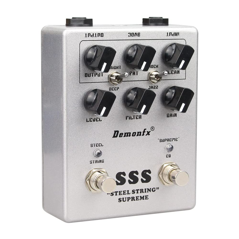 Demonfx SSS STEEL STRING DRIVE ПРЕДУСИЛИТЕЛЬ Overdrive Предусилитель Гитарная Педаль Эффектов SUPREME/OVER