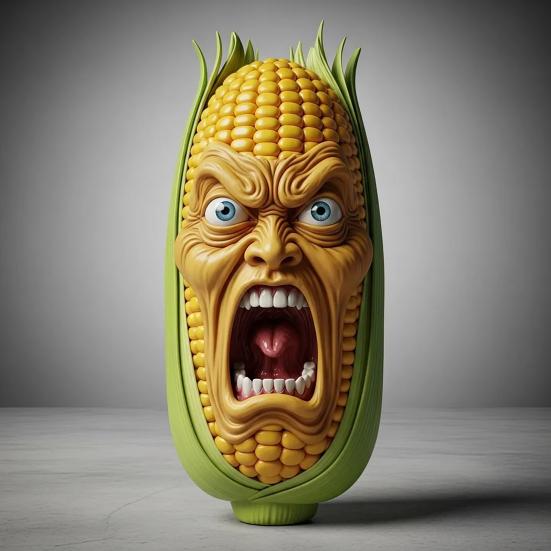 Screaming Vegetables Figurine Resin Emotional Veggies Ornament Evil Screaming Carrot