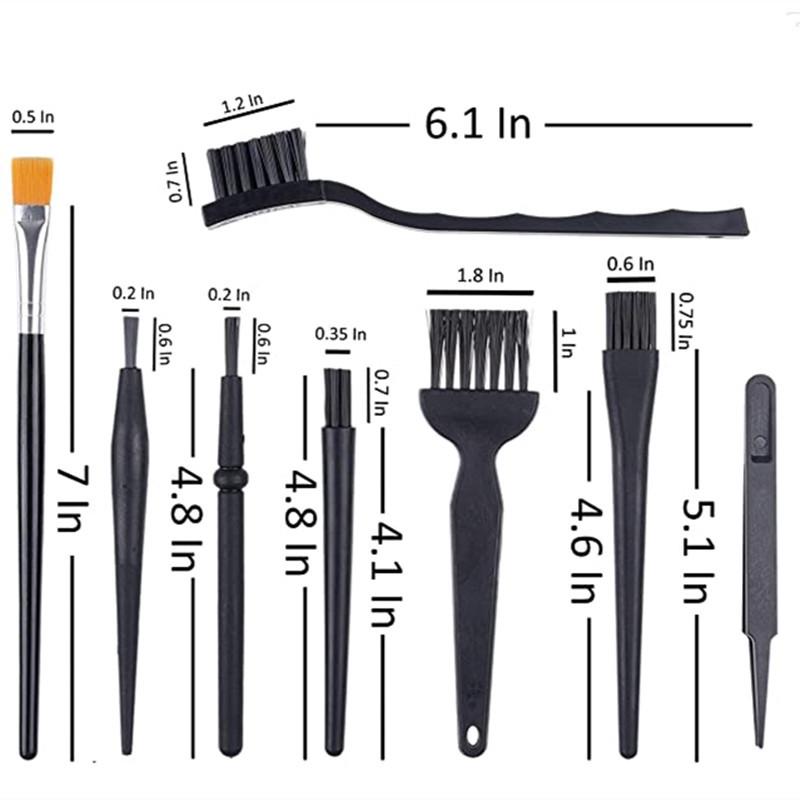 Набор антистатических щеток для очистки пыли с телефонов, компьютеров, клавиатур и печатных плат с круглой рукояткой