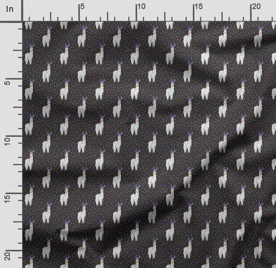 Soimoi Llama Alpaca Print,  Cotton Cambric, Quilting Fabric Sold by The Yard 42 Inch Wide, Medium Weight Cotton Fabric,