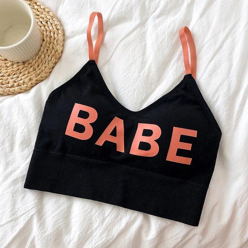 U-образный короткий топ с красивой спиной для девочек, внутренний и внешний спортивный короткий топ с буквенным принтом