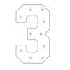 1 шт. 91,5 см Светящаяся цифровая рамка-вывеска из КТ-пластика Цифры 0-9 Вставляемая КТ-пластина Декор для вечеринки Свет Украшение на День Рождения, Юбилей - Холодный Белый Свет