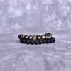 Natural Pyrite And Lava Beaded Bracelets Two Gemstone Stretchable Bracelets For men Healing Gemstone Jewelry Unique Gifts for him