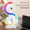 Compact Dual-Headed Rechargeable Fan for Desk, Dorm, Camping, and Outdoor Use