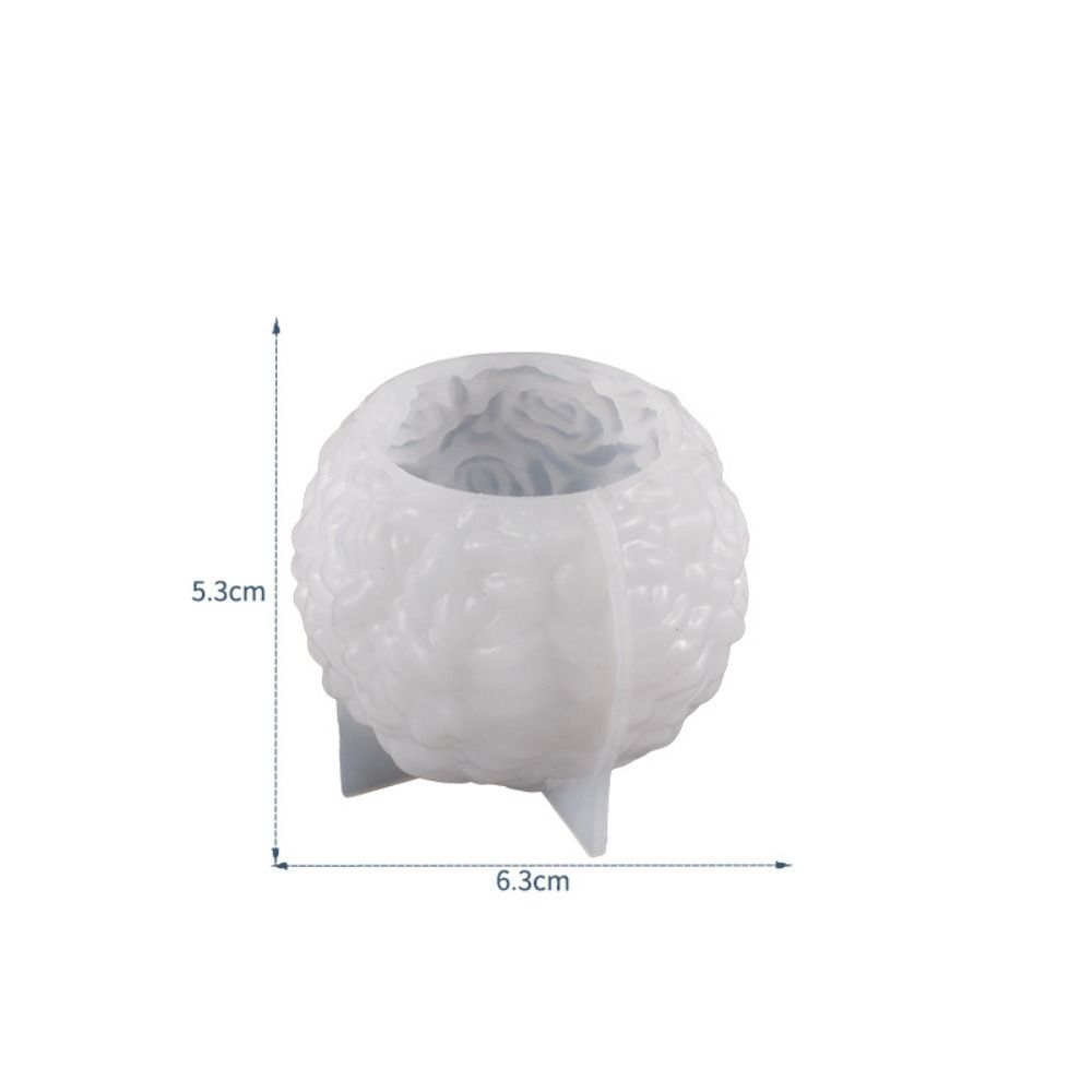 MIT силиконовая форма для свечей 3D роза форма DIY цветок шар форма для изготовления свечей