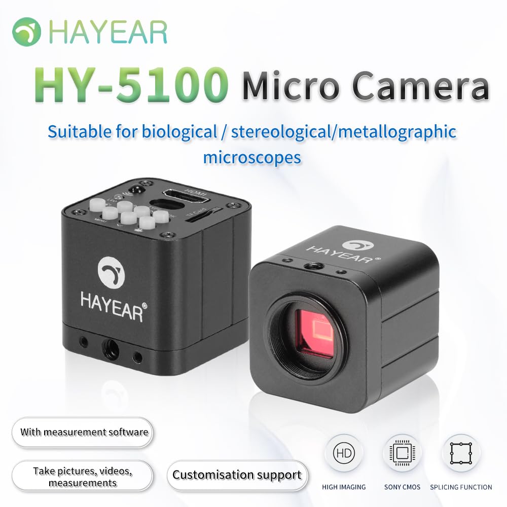 Цифровой микроскоп HAYEAR 24 МП 1080P FHD CMOS с USB HDMI-датчиком, применимый в научном ремонте печатных плат и других областях, камерах, образовании, исследованиях,