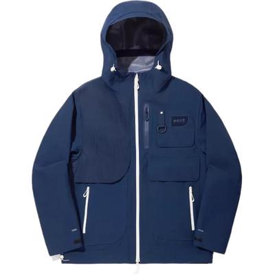 Li Ning Удобная Повседневная Простая Толстовка С Капюшоном Свободного Кроя Куртка Унисекс Темно-Синяя AFDV829-1