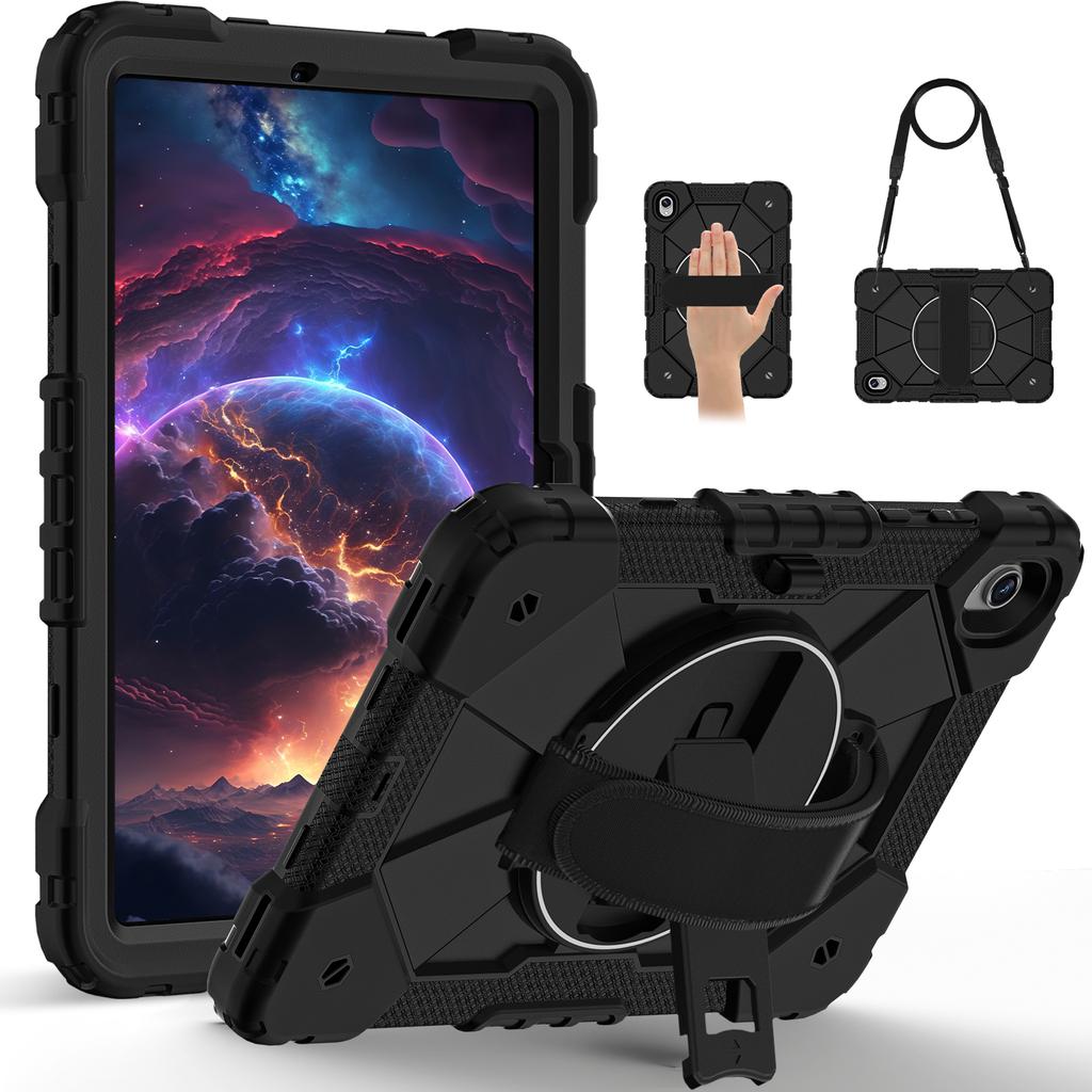 Противоударный защитный чехол для планшета Heavy Defense Armor для Samsung S11 S10 S9 FE A11 A9 Plus A7 Lite со шнурком Толстый Противоударный с вращающейся подставкой-крышкой