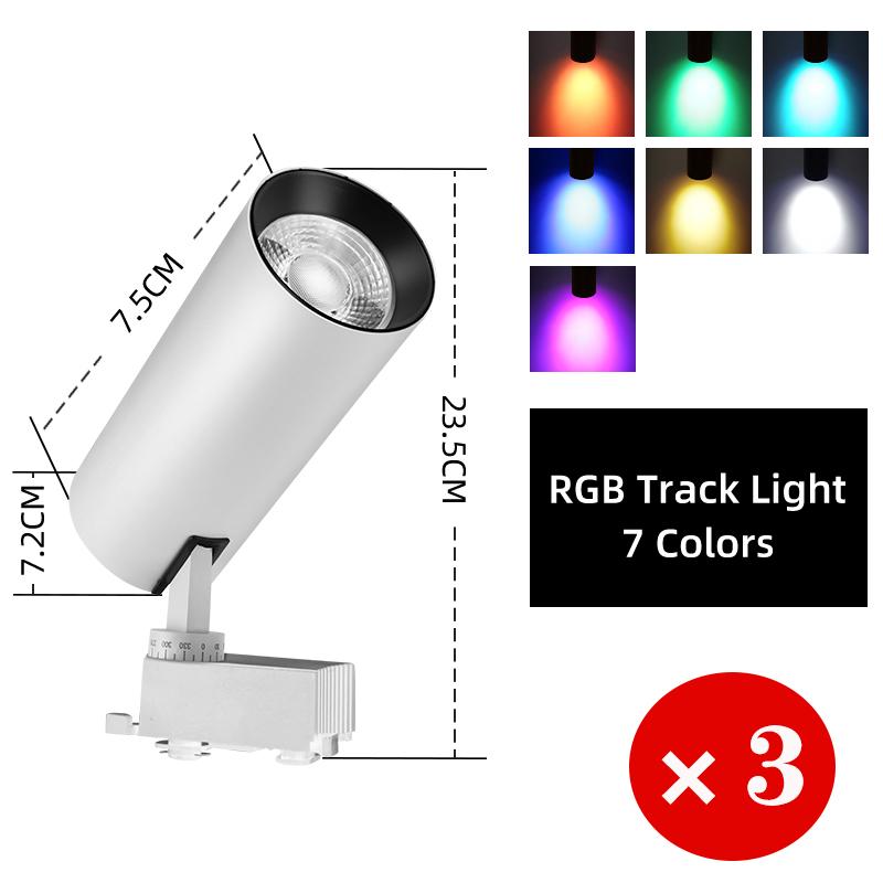 Canmeijia 1PC COB LED Track Light Rail Spotlight Ceiling Light 20W Lighting Fixture For Clothing Shop KTV Living Room Home