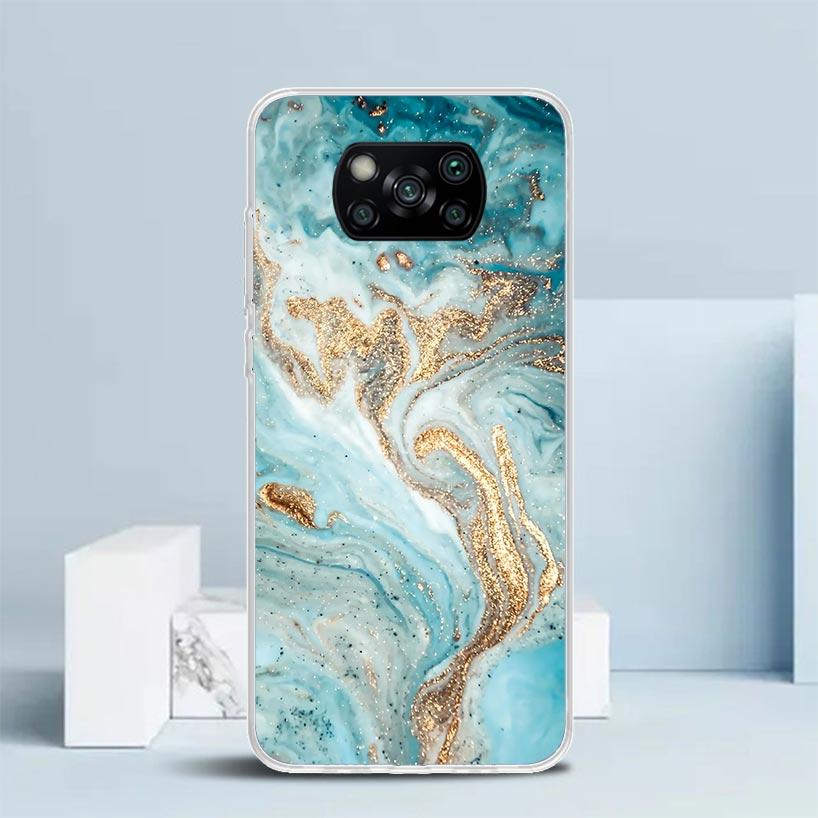 Чехол для телефона с рисунком гранита и мрамора для Xiaomi Poco F7 Ultra X5 X6 X7 Pro M7 Redmi 15C 15 13C 13 12C 12 10C 10 10A 9 9C 9A 9T Cover Poco X