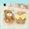 Charming Small Bow Tie Teddy Bear Plush Doll Keychain Fluffy Keychain Accessory