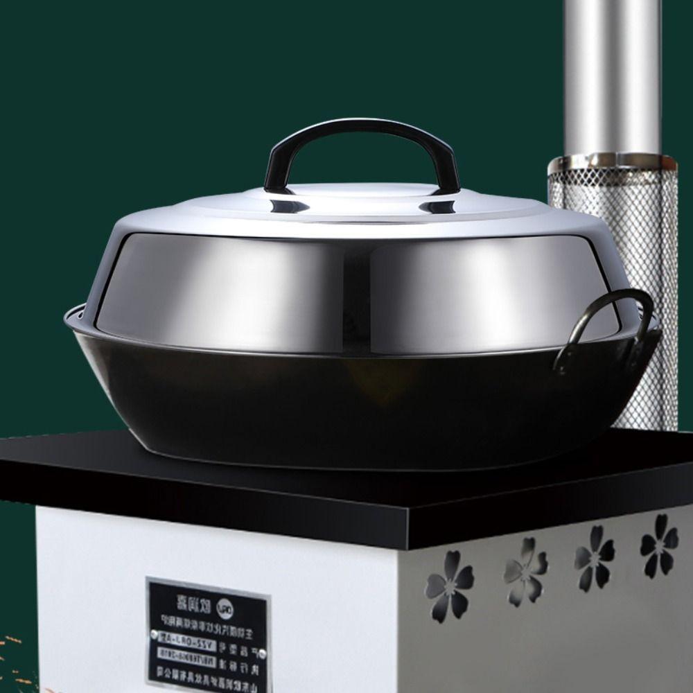 Stainless Steel Dome Pot Lid Heightened Cheese Plate Lid Grill Accessories Pot Cover  Wok
