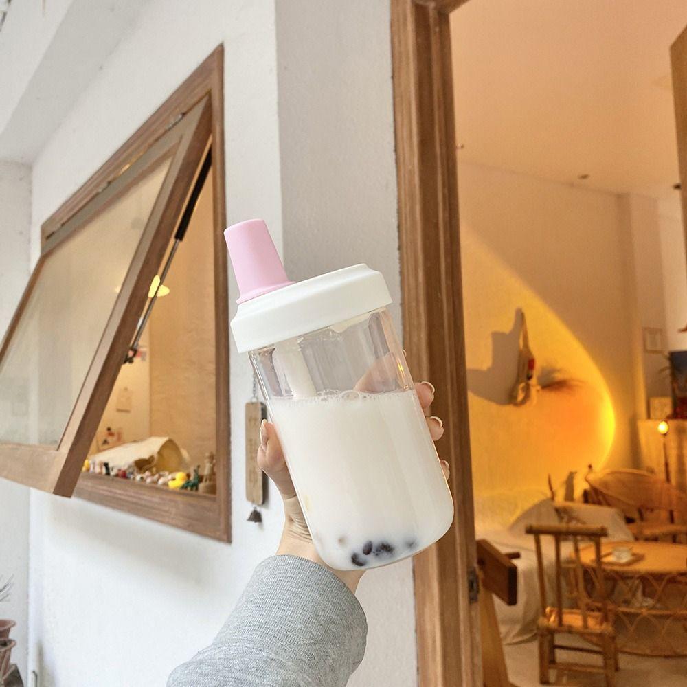 Student Large-capacity Straigh Drinking Portable Straw Cup Drink Cup Water Bottle Plastic Kettle