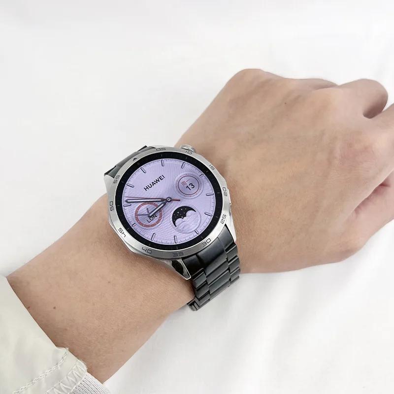 Без зазора Нержавеющая сталь Ремешок для Huawei Watch GT4 46мм Официальный Металлический Браслет Ремень для Huawei Watch GT5 46ММ Деловой Браслет