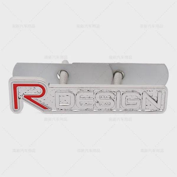 3D Metal Rdesign R Design Front Grill Car Badge Sticker Emblem Decal Decoration For XC40 XC60 XC90 V90 S90 S60 V60 V40 C70