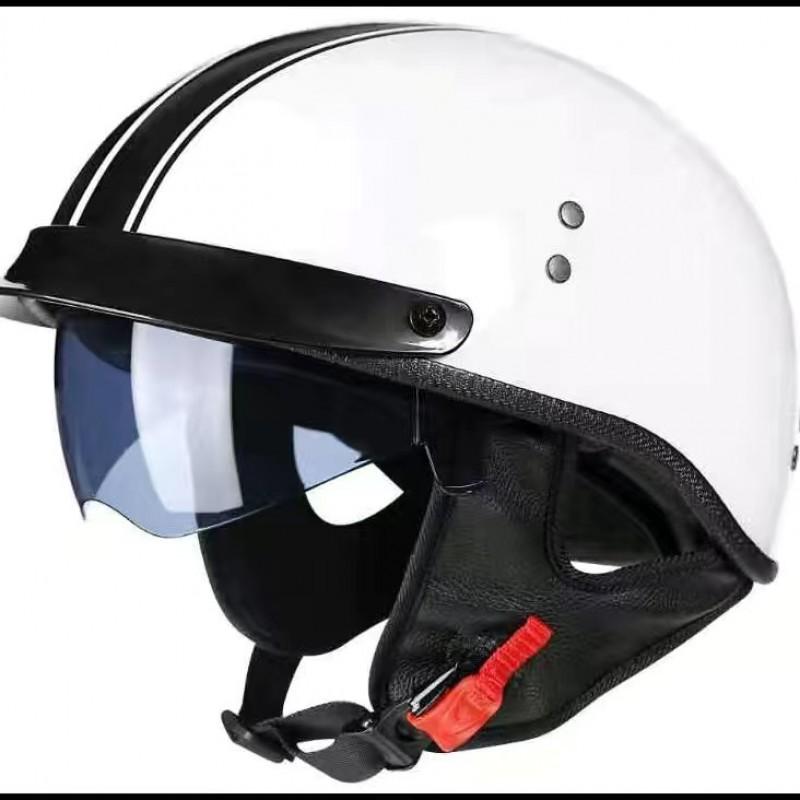 Retro Motorcycle Half Helmet Electric Scooter 3C Certified Sun Protection