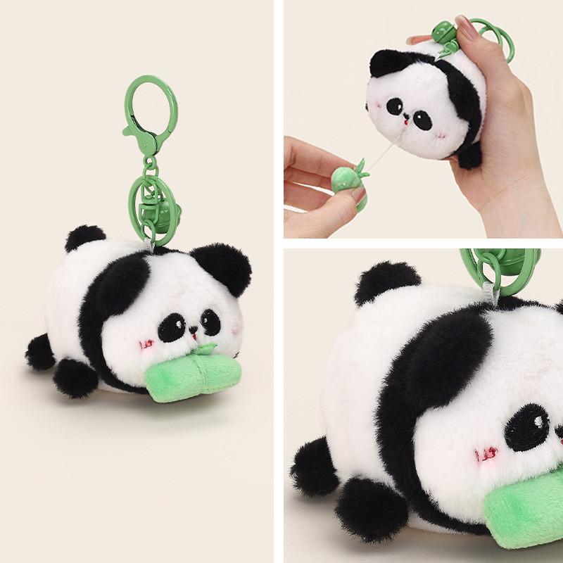 Adorable Plush Panda Keychain Accessory For Cute Bag Charm And Gift Idea
