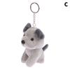 Cute Wolfhound Plush Toy Wolf Dog Pendant Stuffed Doll Keychain Car Bag Decor