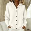 Women's Fashion Color Long Sleeve Button Front Hooded Knit Cardigan
