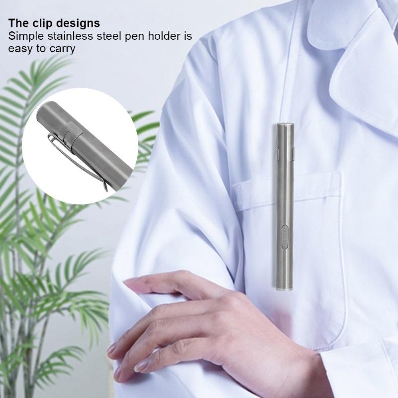 USB Mini Flashlight LED Rechargeable Torch Pen Light For Doctor Nurse Diagnostic