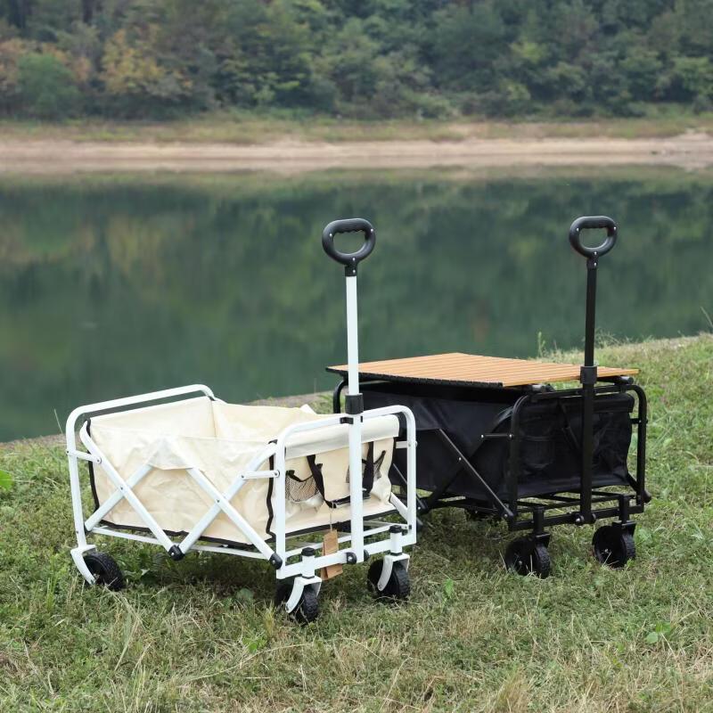 ZISIZ Compact Outdoor Camping Cart with Tabletop