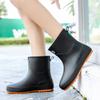 [Прямые продажи с фабрики] Женские резиновые сапоги, мягкие бахилы, утолщенные износостойкие резиновые туфли, низкая модная верхняя одежда, короткие резиновые сапоги для женщин