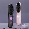 Cordless Hair Straightener Brush 3 Temperature Adjustable LED Display Mini Hair Straightening Comb USB Rechargeable Fast Heating Electric Hot Brush