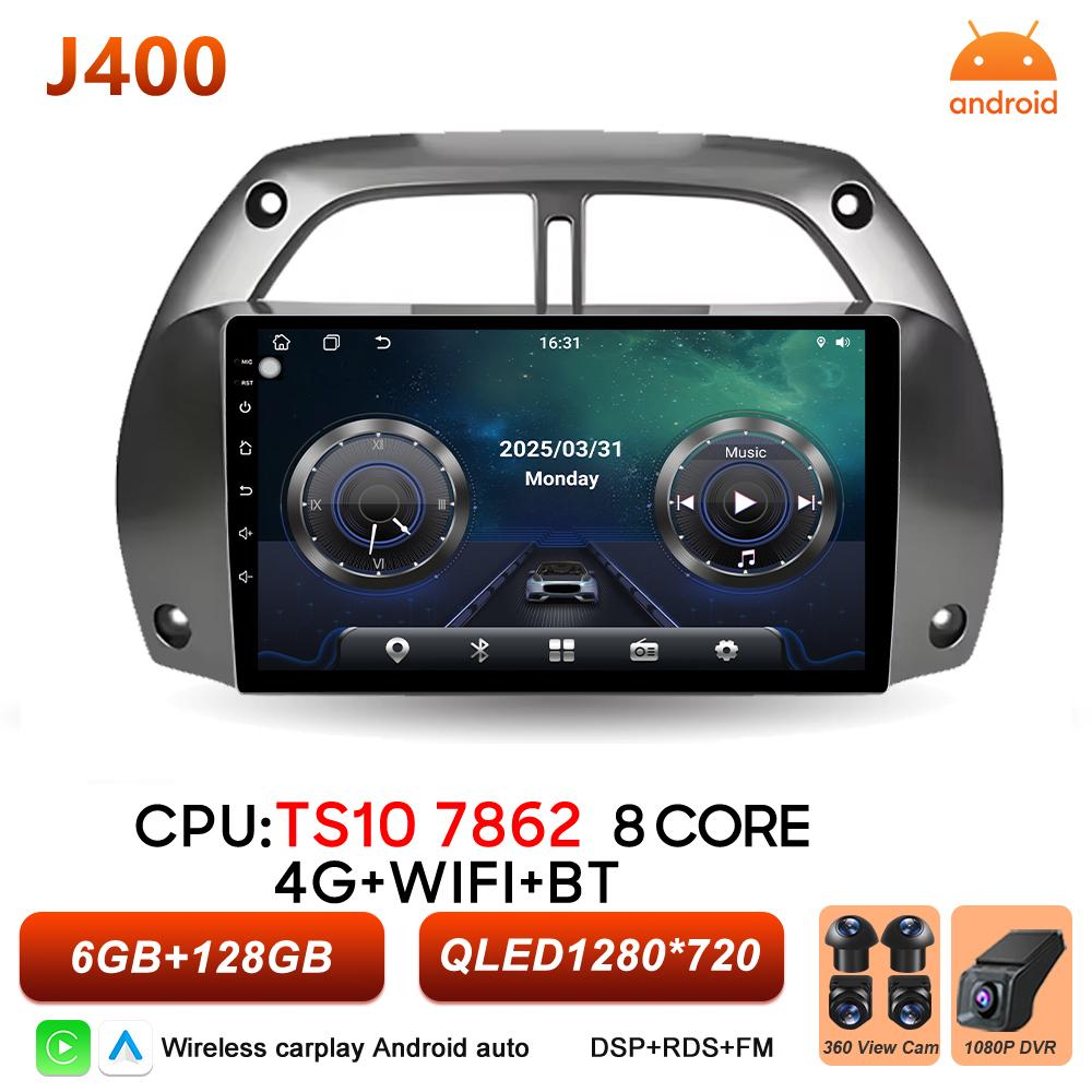 Автомагнитола Авто Радио Carplay Для Toyota RAV4 2 CA20 CA20W XA20 2000-2006 Мультимедийный Плеер GPS Навигация Сенсорный Экран Видео DSP