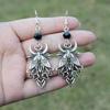 1 пара рождественских готических сережек-бабочки в виде луны и мотылька, подходящих для женщин, модных ювелирных изделий в стиле панк, подарок
