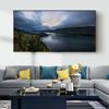 Nordic Landscape Oil Painting Fire Forest Art Canvas Painting Living Room Corridor Office Home Decoration Mural No Frame