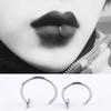 Medical Titanium Steel Body Clip Hoop Fake Piercing 1PC Nose Ring Clip On Mouth Ring Lips Rings Body Jewelry Delicate Jewelry