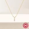 S925 Sterling Silver V-Shaped Diamond Versatile Fashion Collarbone Chain Necklace Women'S Y-Shaped Necklace