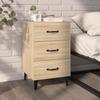 VidaXL Bedside Table Sonoma Oak 40x40x66 Cm Engineered Wood 812090