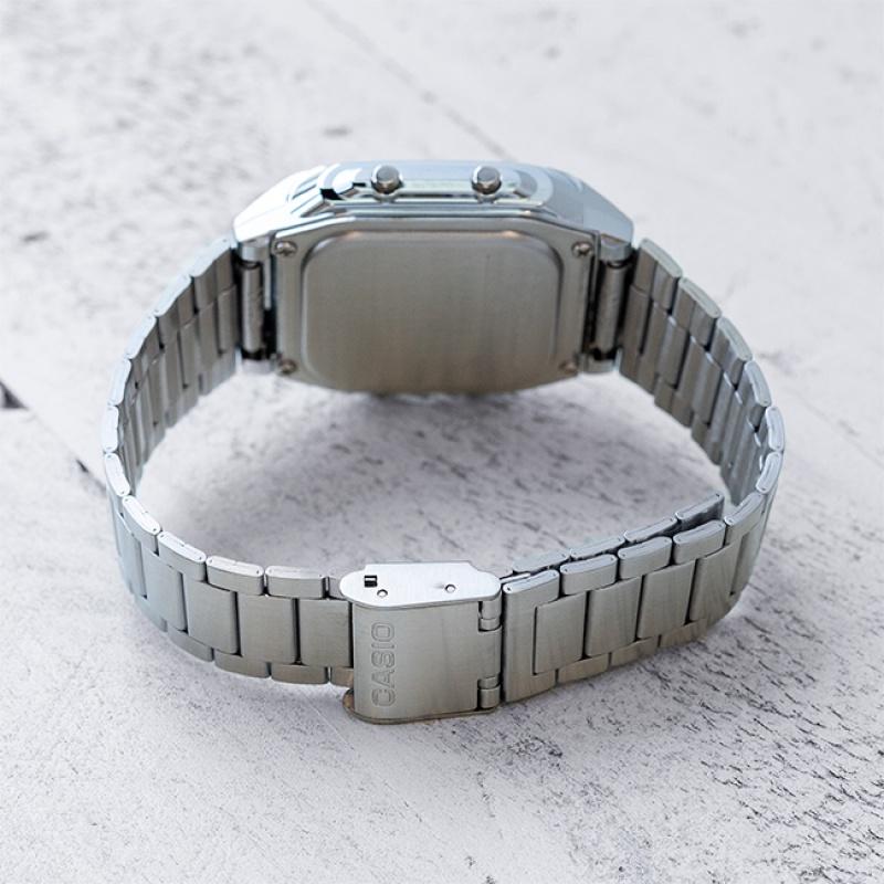 Casio Серия YOUTH - металлический маленький квадрат, ретро уличный маленький серебряный самородок, водонепроницаемый, деловой, кварцевый механизм, ремешок из нержавеющей стали, DB-360-1A