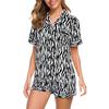 Женский пижамный комплект из 2 предметов: рубашка на пуговицах и шорты. Домашние комплекты для отдыха. Летняя повседневная удобная одежда для сна для женщин.