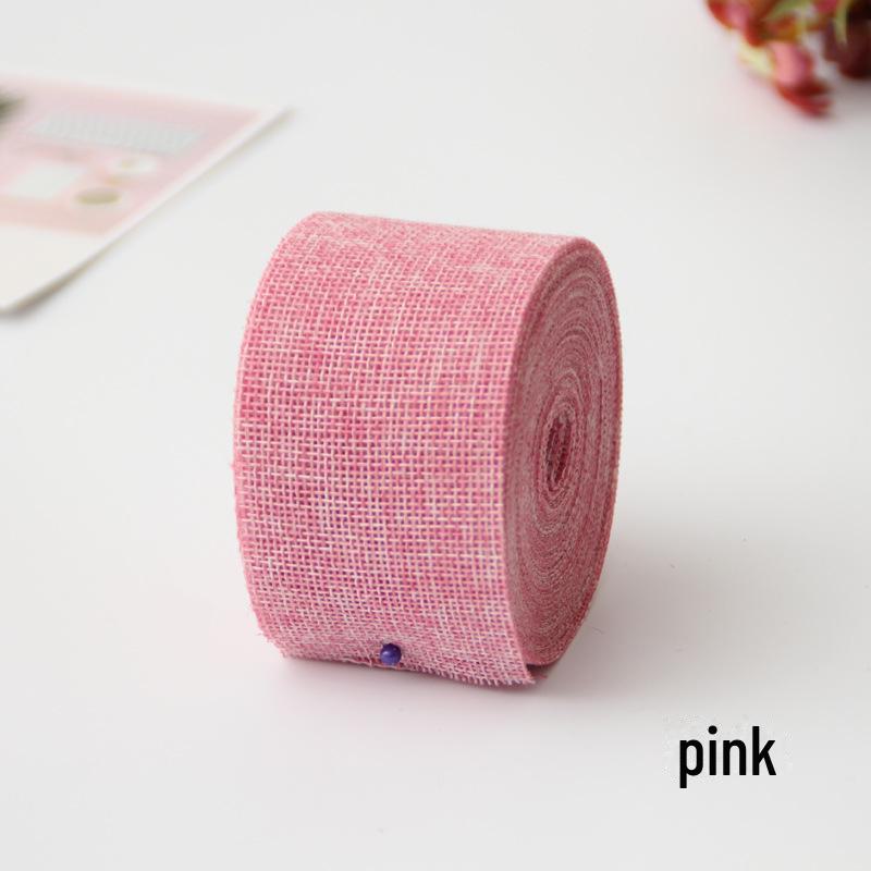 Свадебный декор своими руками: Цветная лента, имитирующая лен, рулон из полиэстера 5 см