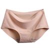 Women Panties Seamless Mid Waist High Elasticity Solid Color Anti-septic Soft Breathable Quick Dry Ice SIlk Comfortable No Constraint Lady Underpants