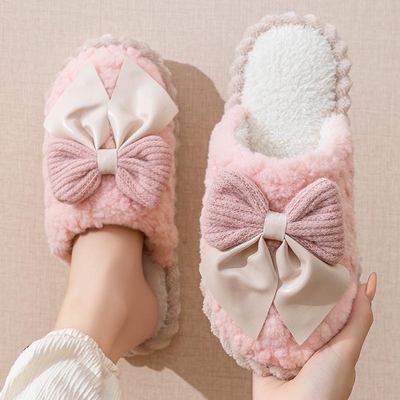 Cixi Cotton Slippers Women Winter Spring and Autumn Home Use Indoor Warm Non-slip Home Cixi Winter Plush Men
