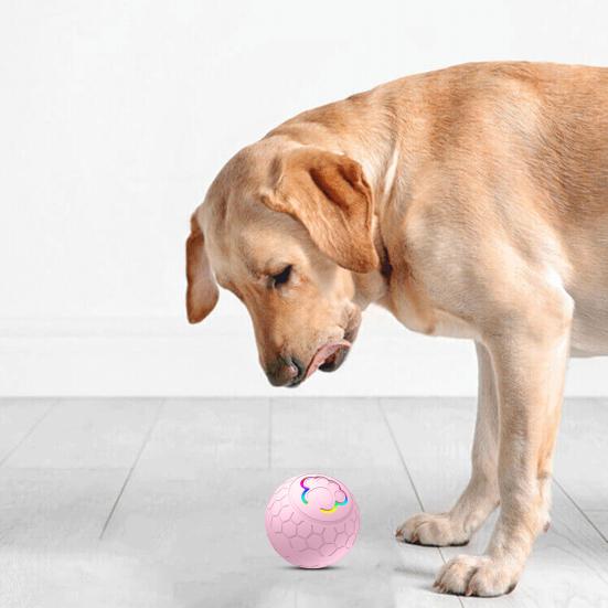 Интерактивный мяч для домашних животных, автоматический катящийся умный мяч, игрушка для собак, электрический прыгающий мяч со светодиодной подсветкой для маленьких/средних собак и кошек