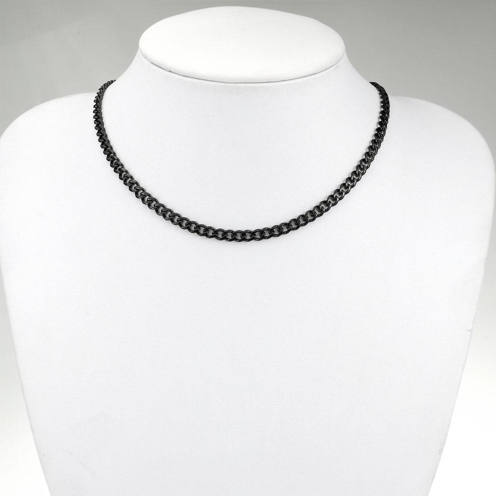 Панк Хип Хип Звено Цепи Черный Цвет Ожерелье Ювелирные Изделия